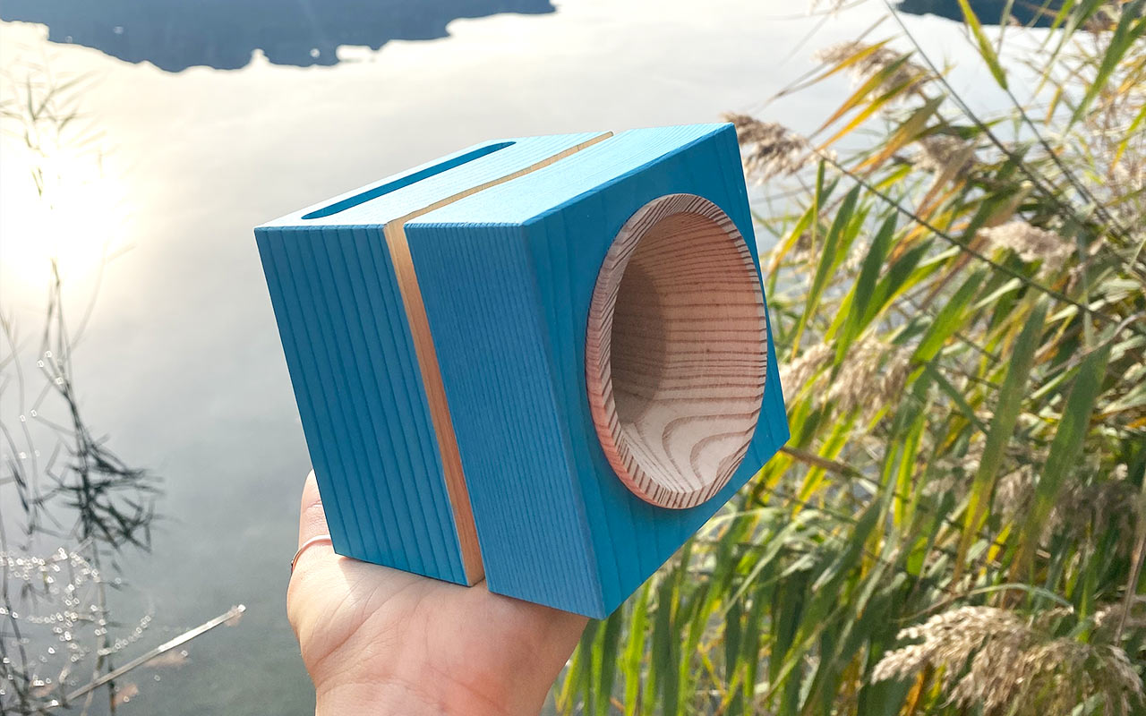 Enceinte Passive Support Téléphone En Noyer - Chargeur USB & Station Accueil (Occasion, Corée)