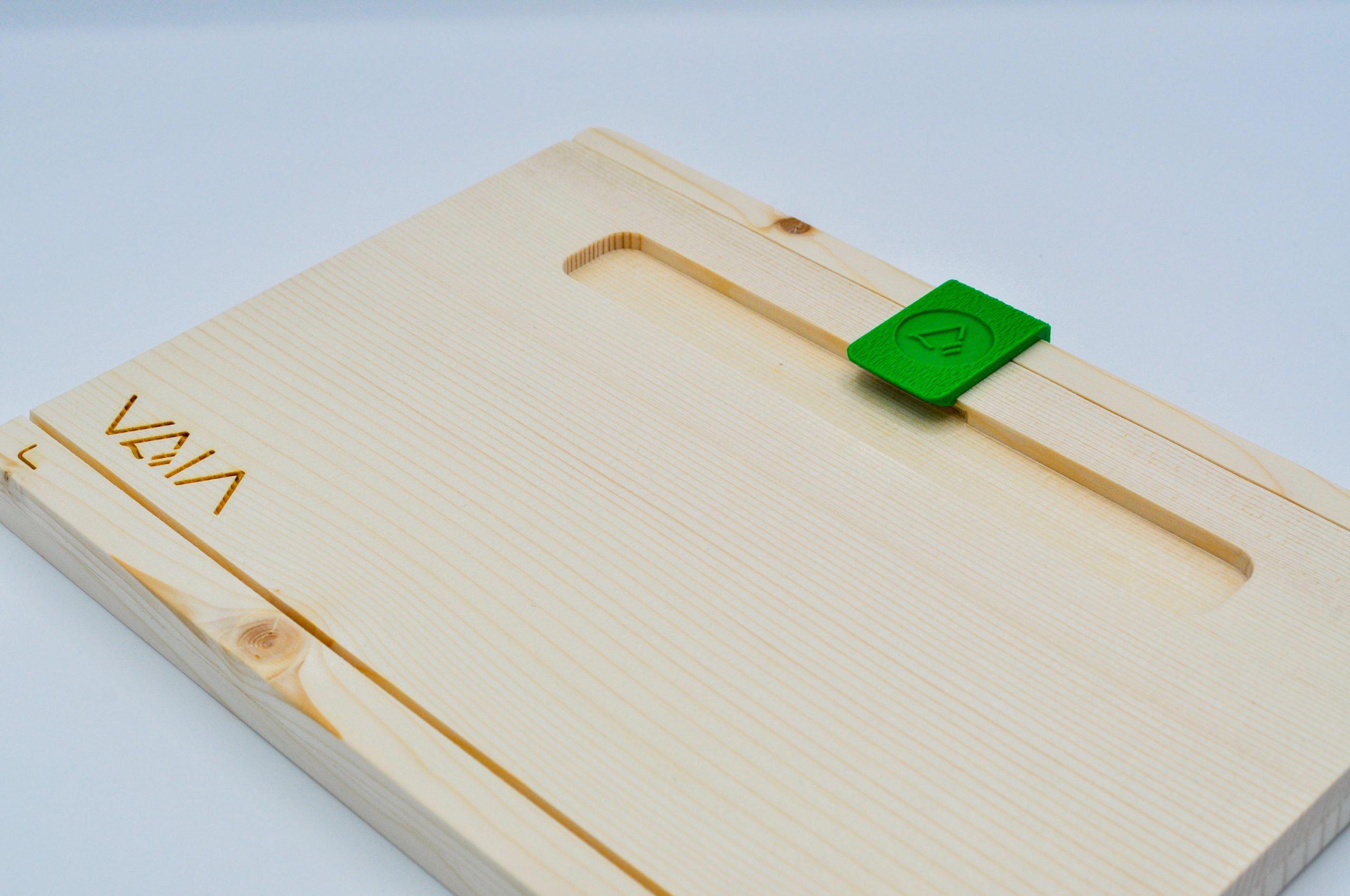 Dettaglio del legno di abete rosso non trattato del VAIA Focus